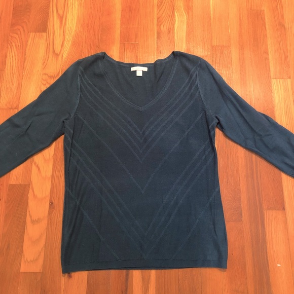New York & Co Light weight sweater in teal green, size medium - Picture 1 of 3
